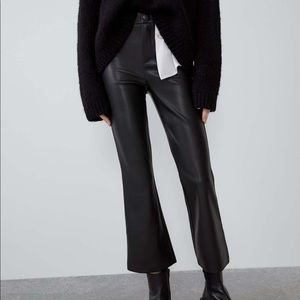 Zara Flare Leather Pants